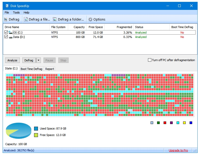 defrag windows 10 pro