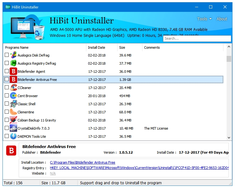 Best Free Program Uninstaller Software For Windows - HiBit Uninstaller