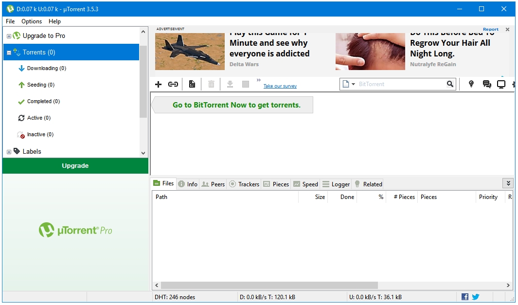 Best Free Torrent Client For Windows - uTorrent