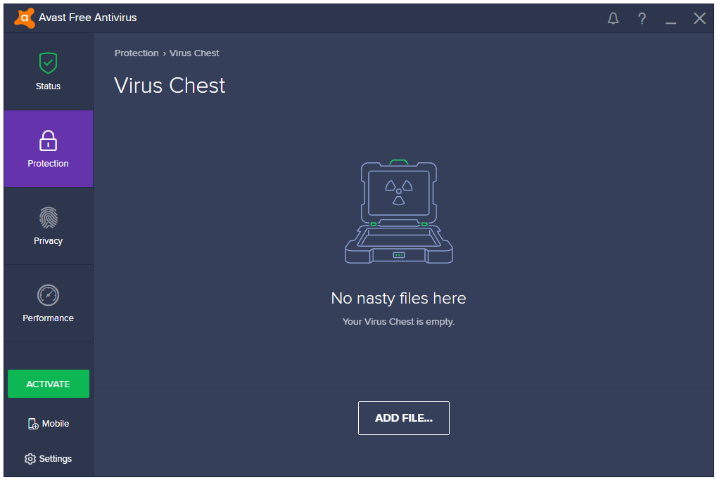 avast virus vault