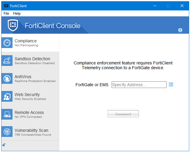 forticlient windows 10
