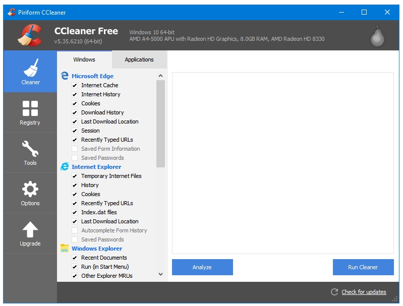 Best Free Disk Cleaner Software For Windows - CCleaner