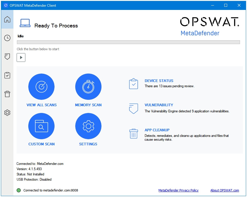 Best Free Second Opinion Malware Scanner And Removal Tools For Windows - OPSWAT MetaDefender Client